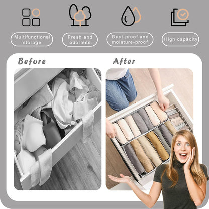 9 Pack Wardrobe Clothes Organizer for Drawers, Underwear Storage Organizer