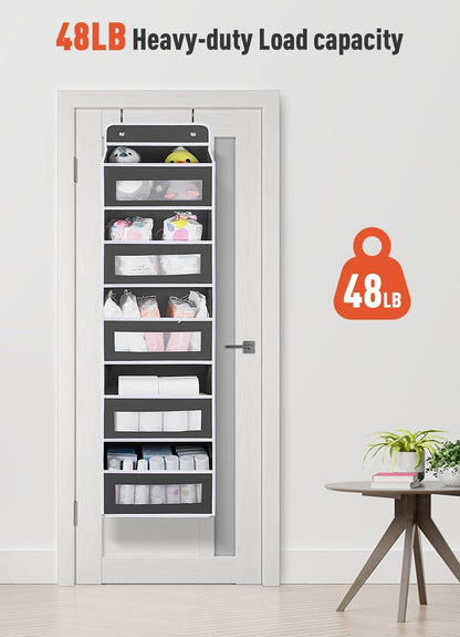 Over The Door Organizer Storage,10 side Pockets, 5 Shelf Hanging Storage