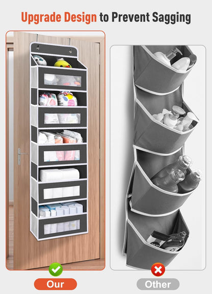 Over The Door Organizer Storage,10 side Pockets, 5 Shelf Hanging Storage