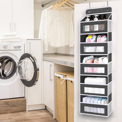 Over The Door Organizer Storage,10 side Pockets, 5 Shelf Hanging Storage