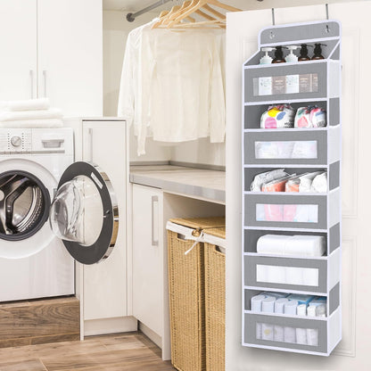 Over The Door Organizer Storage,10 side Pockets, 5 Shelf Hanging Storage