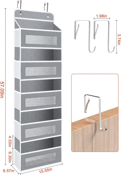 Over The Door Organizer Storage,10 side Pockets, 5 Shelf Hanging Storage