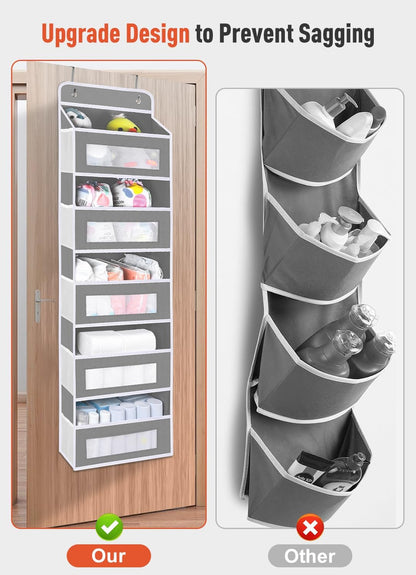 Over The Door Organizer Storage,10 side Pockets, 5 Shelf Hanging Storage