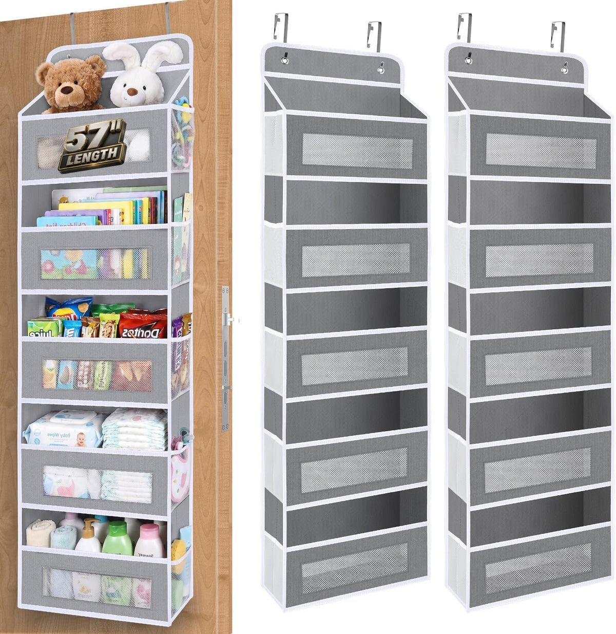 Over The Door Organizer Storage,10 side Pockets, 5 Shelf Hanging Storage