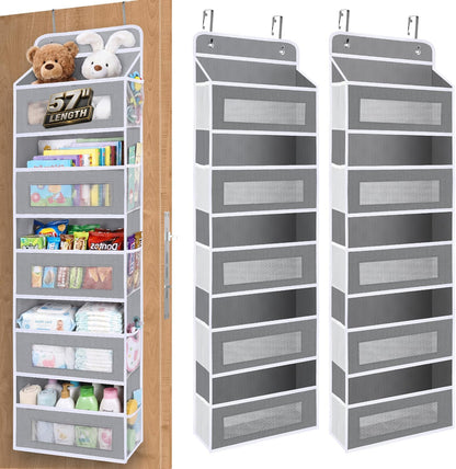 Over The Door Organizer Storage,10 side Pockets, 5 Shelf Hanging Storage