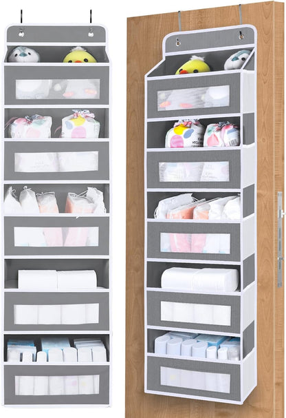 Over The Door Organizer Storage,10 side Pockets, 5 Shelf Hanging Storage