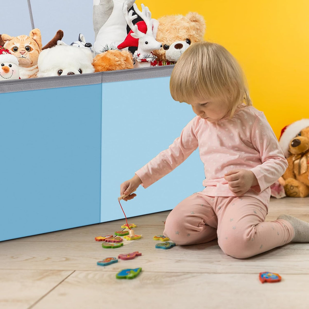 Extra Large Toy Chest with Lid,39 x 13 x 15.7'',Sage Green