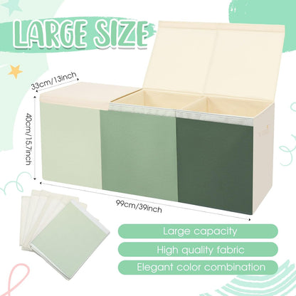 Extra Large Toy Chest with Lid,39 x 13 x 15.7'',Sage Green