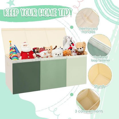 Extra Large Toy Chest with Lid,39 x 13 x 15.7'',Sage Green