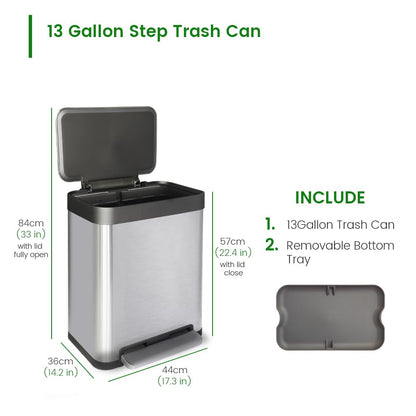 Diaper Pail, Baby Diaper Bin w/Childproof Lock, Blue Diaper Bin
