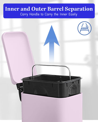 Diaper Pail, Baby Diaper Bin w/Childproof Lock, Blue Diaper Bin