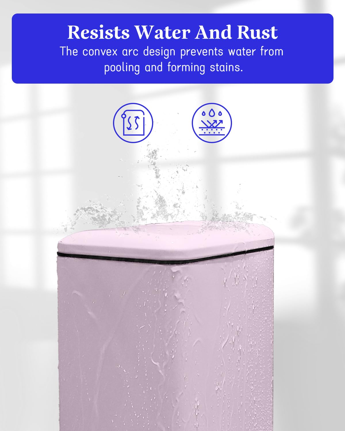 Diaper Pail, Baby Diaper Bin w/Childproof Lock, Blue Diaper Bin