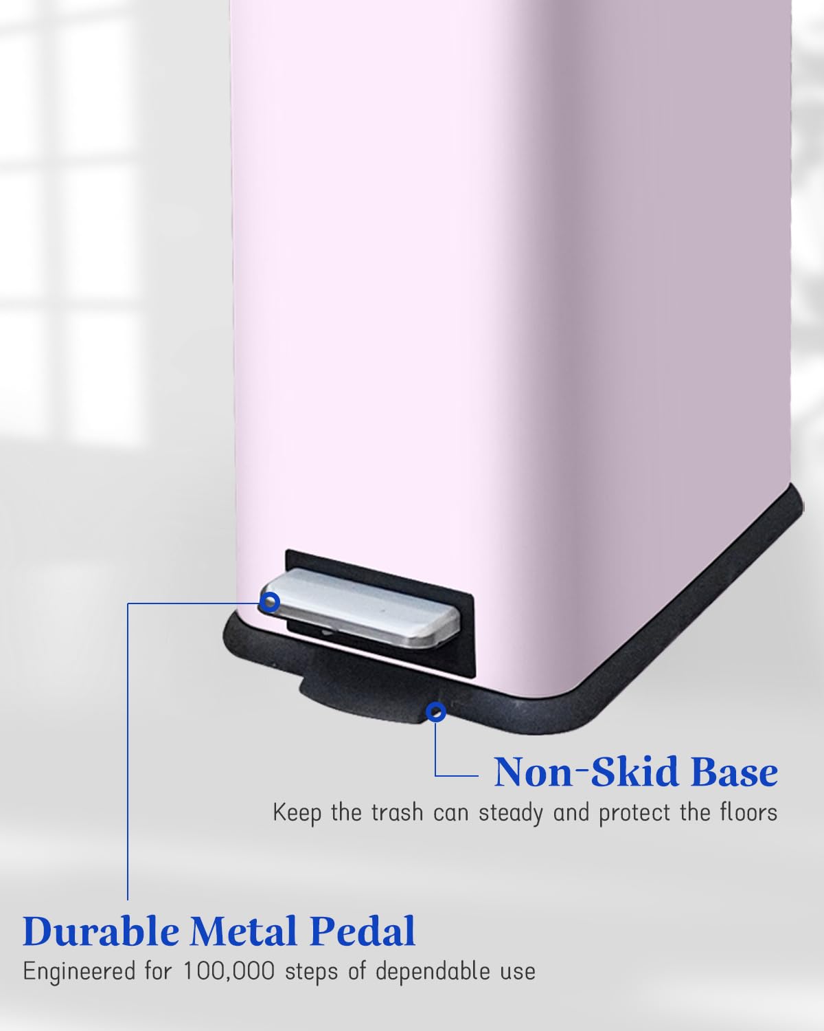 Diaper Pail, Baby Diaper Bin w/Childproof Lock, Blue Diaper Bin