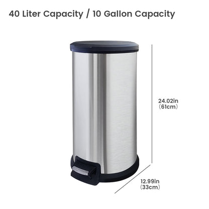 Diaper Pail, Baby Diaper Bin w/Childproof Lock, Blue Diaper Bin