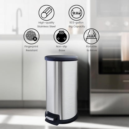 Diaper Pail, Baby Diaper Bin w/Childproof Lock, Blue Diaper Bin