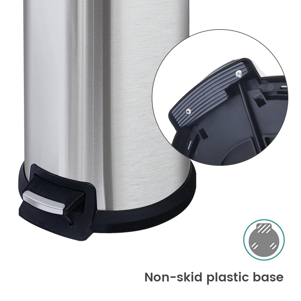 Diaper Pail, Baby Diaper Bin w/Childproof Lock, Blue Diaper Bin