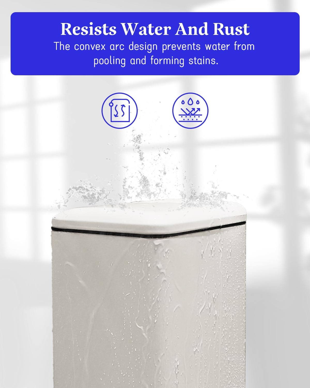 Diaper Pail, Baby Diaper Bin w/Childproof Lock, Blue Diaper Bin
