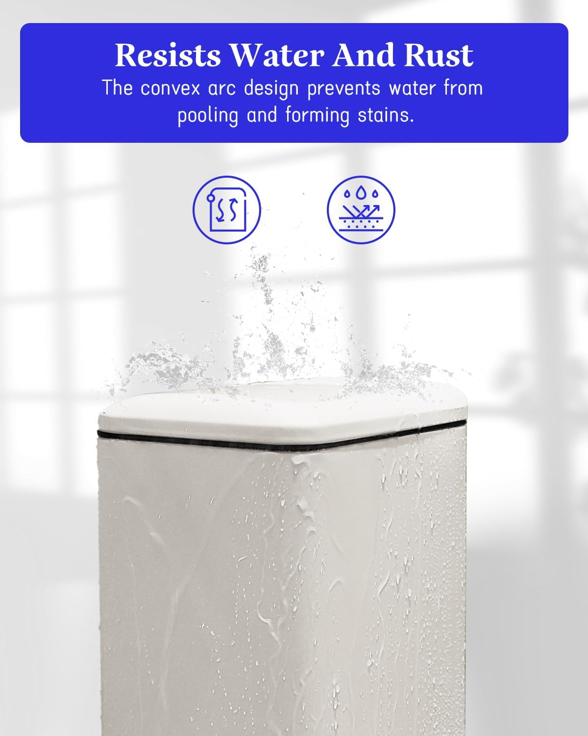Diaper Pail, Baby Diaper Bin w/Childproof Lock, Blue Diaper Bin