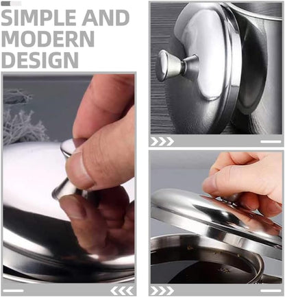Stainless Steel Cup Lid 1.57 Inch Leakproof Replacement Cover for Coffee Mugs Tea Cups Dustproof Universal Tumbler Lid