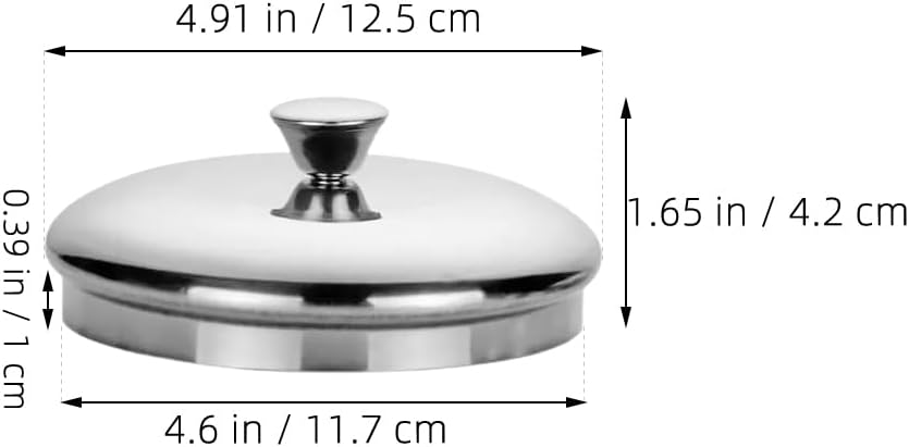 Stainless Steel Cup Lid 1.57 Inch Leakproof Replacement Cover for Coffee Mugs Tea Cups Dustproof Universal Tumbler Lid