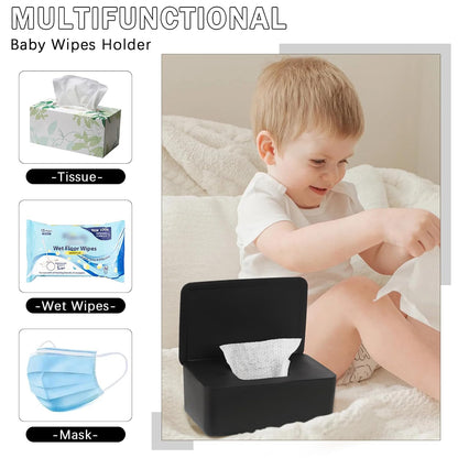 Diaper Wipes Dispenser with 2 Travel Wipes Pouches, Green