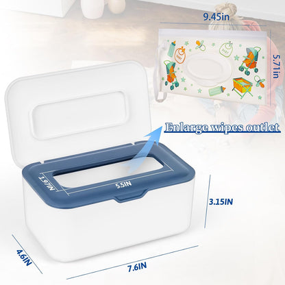 Diaper Wipes Dispenser with 2 Travel Wipes Pouches, Green