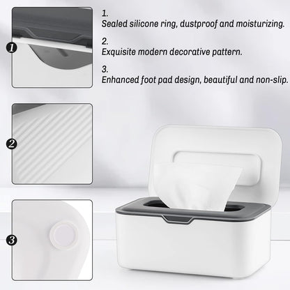 Diaper Wipes Dispenser with 2 Travel Wipes Pouches, Green