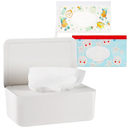 Diaper Wipes Dispenser with 2 Travel Wipes Pouches, Green