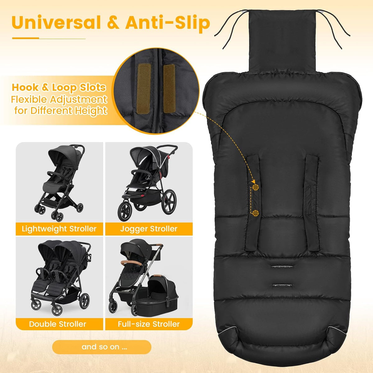 Orzbow Footmuff for Stroller Universal, Weather-Proof Baby Bunting Bag