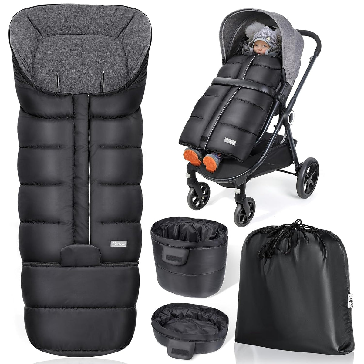 Orzbow Footmuff for Stroller Universal, Weather-Proof Baby Bunting Bag