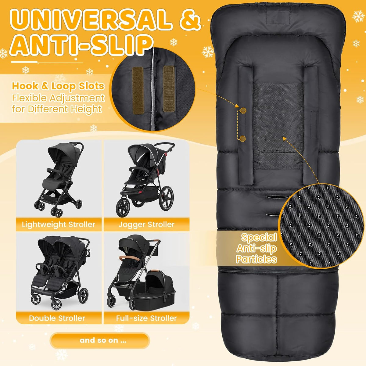 Orzbow Footmuff for Stroller Universal, Weather-Proof Baby Bunting Bag