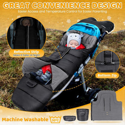 Orzbow Footmuff for Stroller Universal, Weather-Proof Baby Bunting Bag