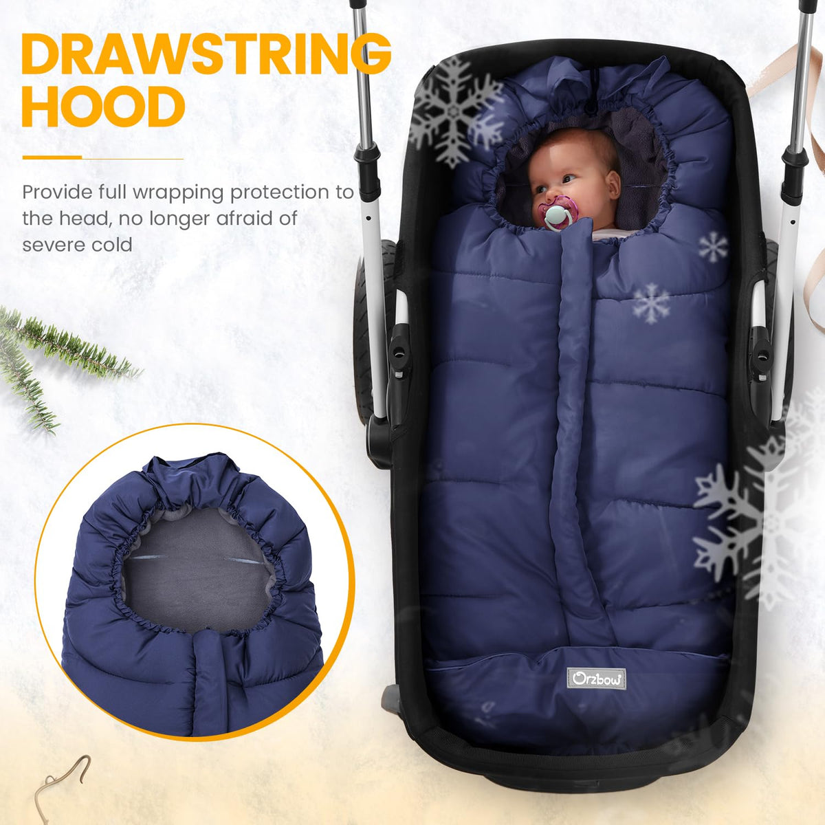 Orzbow Footmuff for Stroller Universal, Weather-Proof Baby Bunting Bag