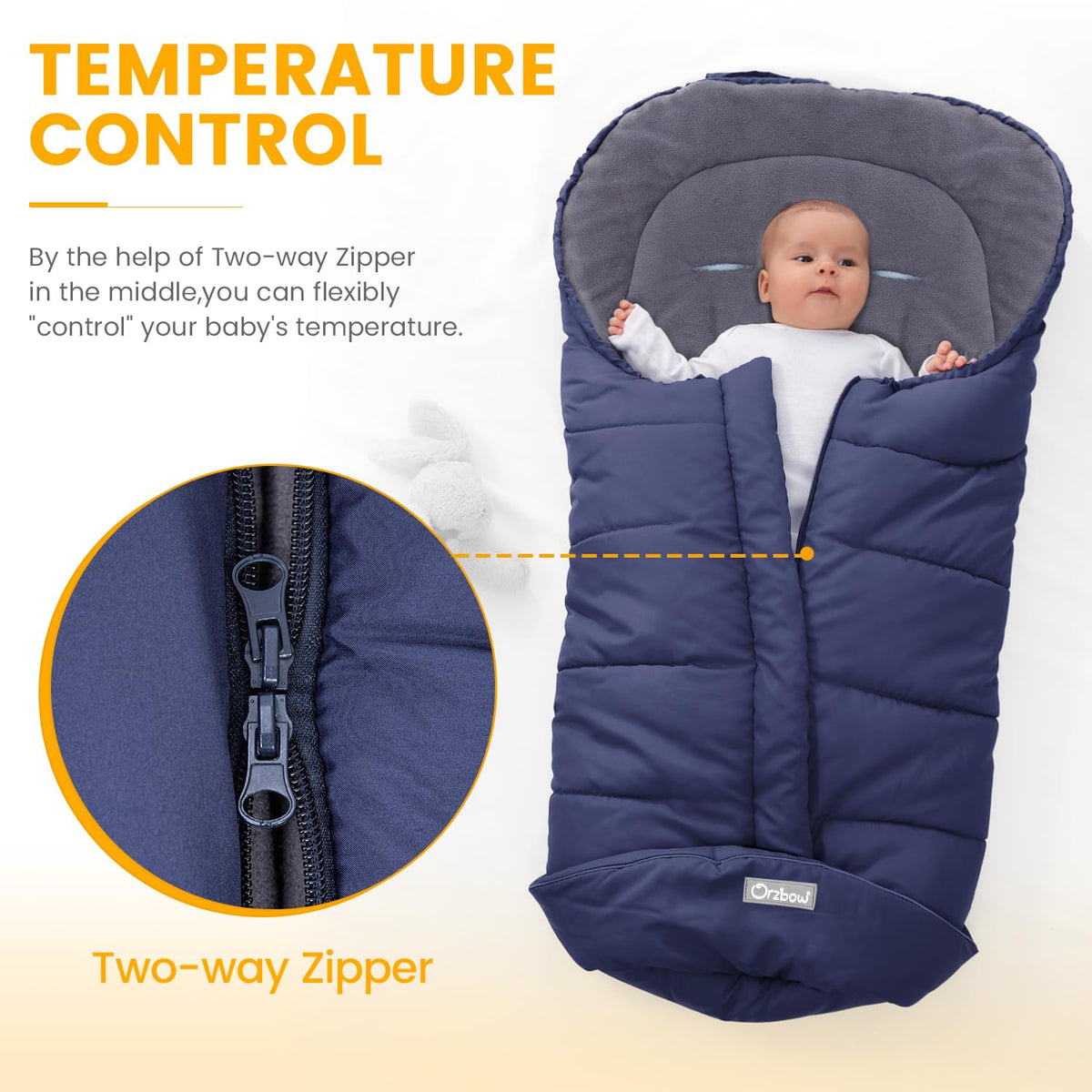 Orzbow Footmuff for Stroller Universal, Weather-Proof Baby Bunting Bag