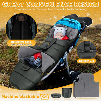 Orzbow Footmuff for Stroller Universal, Weather-Proof Baby Bunting Bag