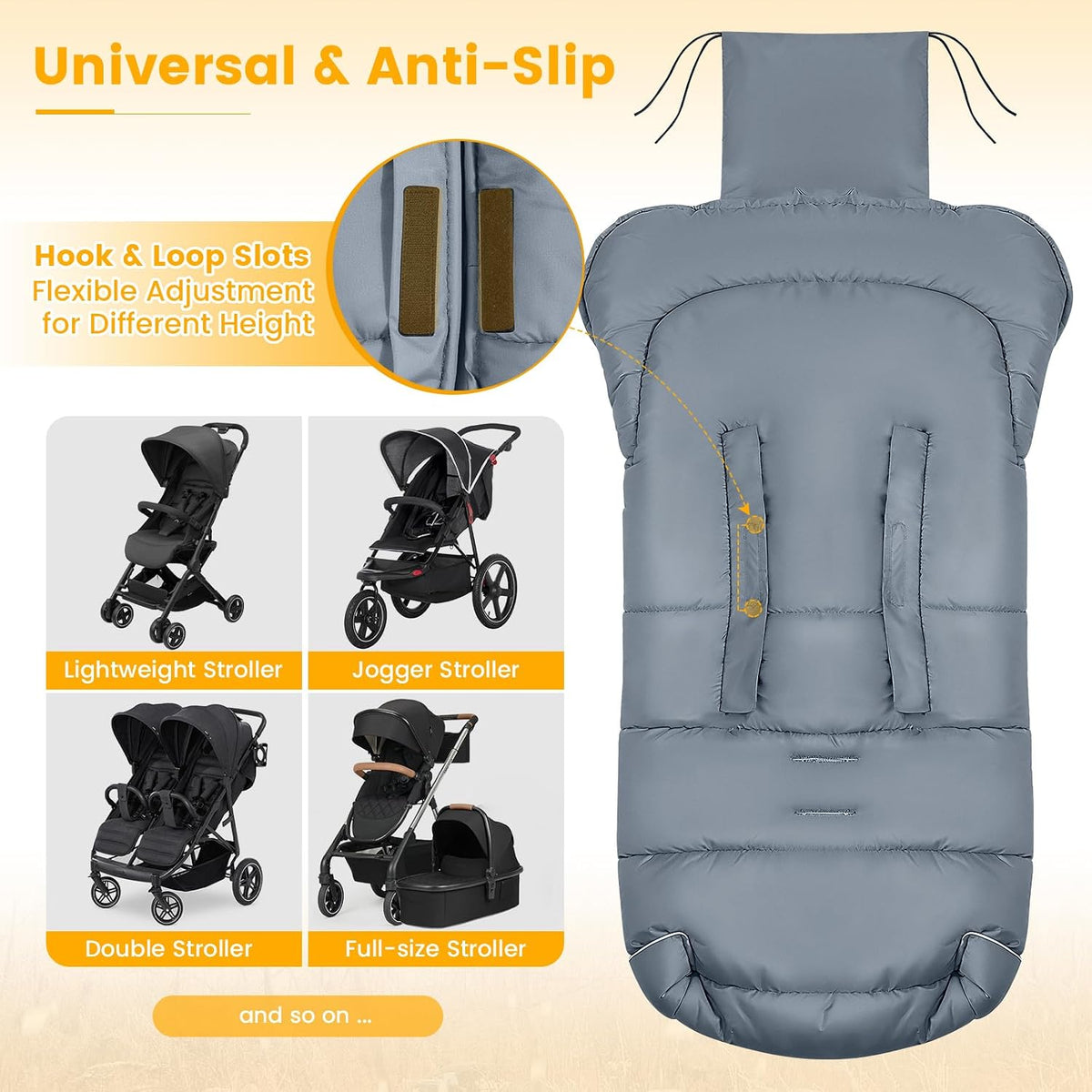 Orzbow Footmuff for Stroller Universal, Weather-Proof Baby Bunting Bag
