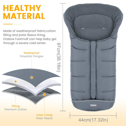 Orzbow Footmuff for Stroller Universal, Weather-Proof Baby Bunting Bag