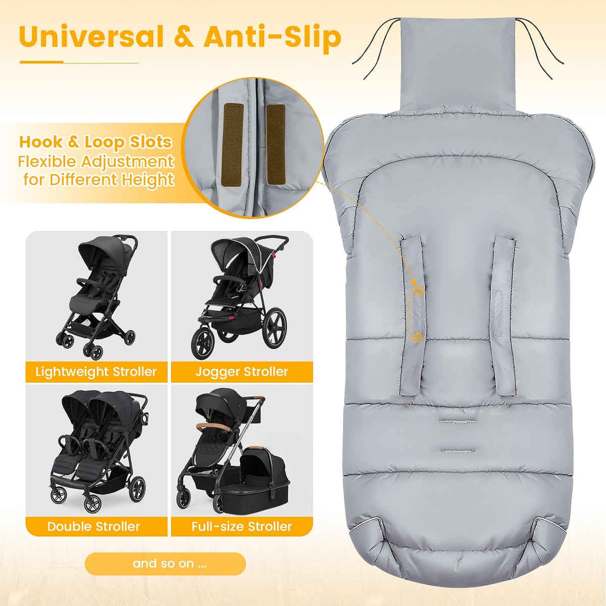 Orzbow Footmuff for Stroller Universal, Weather-Proof Baby Bunting Bag
