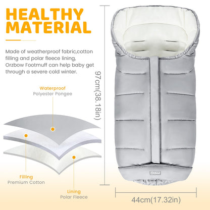 Orzbow Footmuff for Stroller Universal, Weather-Proof Baby Bunting Bag