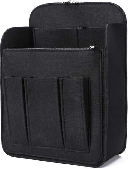 Felt Backpack Organizer Insert for Women and Men, Large Travel Rucksack Insert with High Capacity, Lightweight Bag Organizer with Zipper Pockets