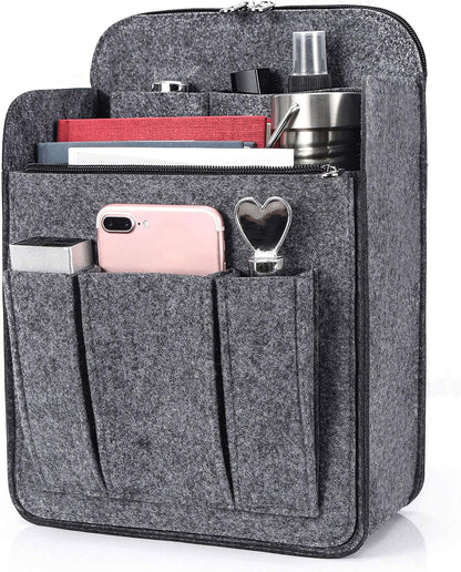 Felt Backpack Organizer Insert for Women and Men, Large Travel Rucksack Insert with High Capacity, Lightweight Bag Organizer with Zipper Pockets