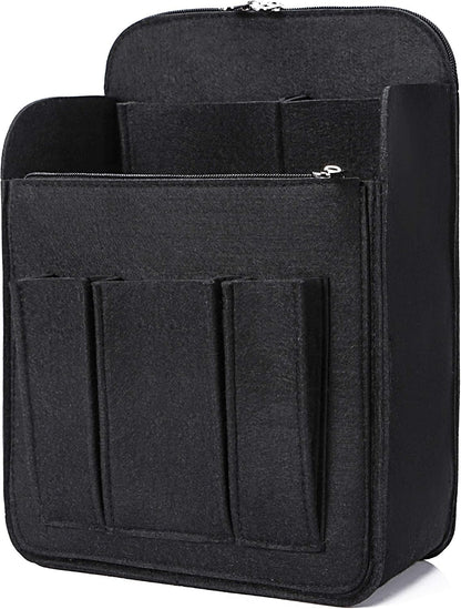 Felt Backpack Organizer Insert for Women and Men, Large Travel Rucksack Insert with High Capacity, Lightweight Bag Organizer with Zipper Pockets