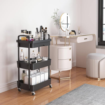5-Tier Utility Cart with Drawer & Wheels, Storage for Home,Office