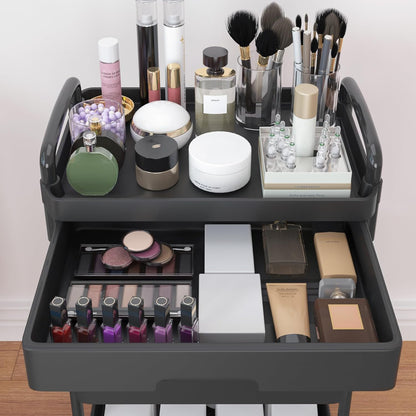 5-Tier Utility Cart with Drawer & Wheels, Storage for Home,Office