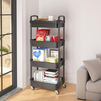 5-Tier Utility Cart with Drawer & Wheels, Storage for Home,Office