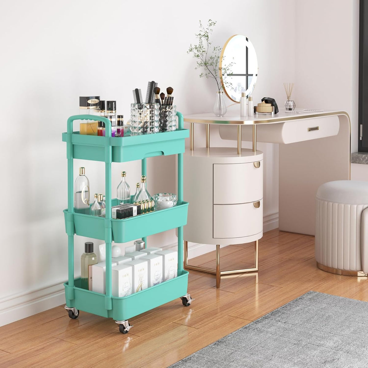 5-Tier Utility Cart with Drawer & Wheels, Storage for Home,Office