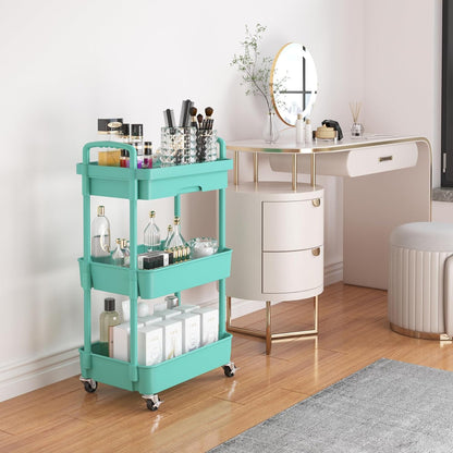 5-Tier Utility Cart with Drawer & Wheels, Storage for Home,Office