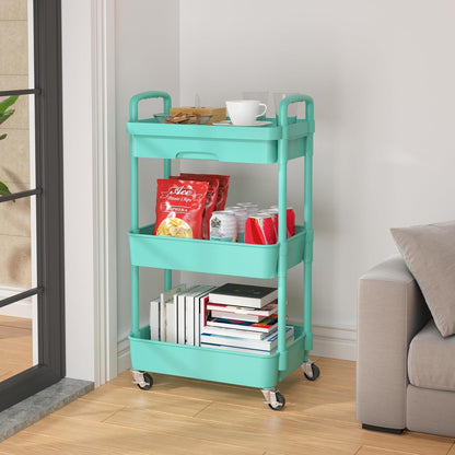 5-Tier Utility Cart with Drawer & Wheels, Storage for Home,Office