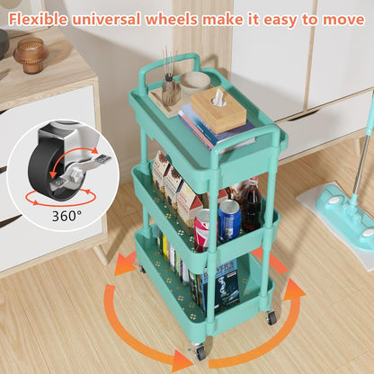 5-Tier Utility Cart with Drawer & Wheels, Storage for Home,Office