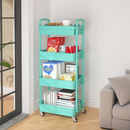 5-Tier Utility Cart with Drawer & Wheels, Storage for Home,Office